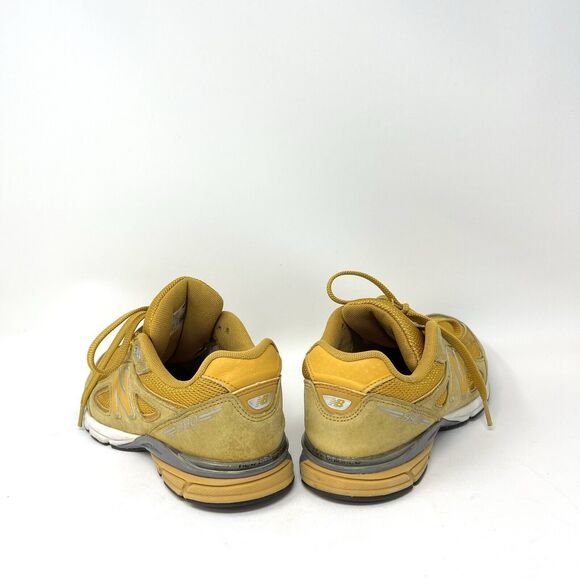 New Balance 990 V4 Yellow Suede Running Shoes Made in USA Men 5 Women 6.5 - Picture 5 of 8